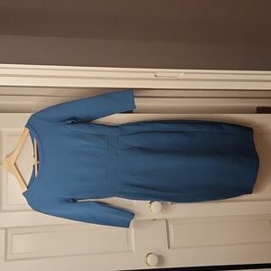 Boden teal green/blue sheath dress, size 2